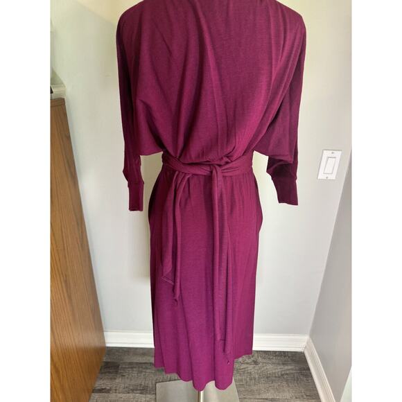 Vintage 1970s Dress CHH Carol Horns Habitat Cotton Dress Small Deep Purple Retro - Picture 7 of 12